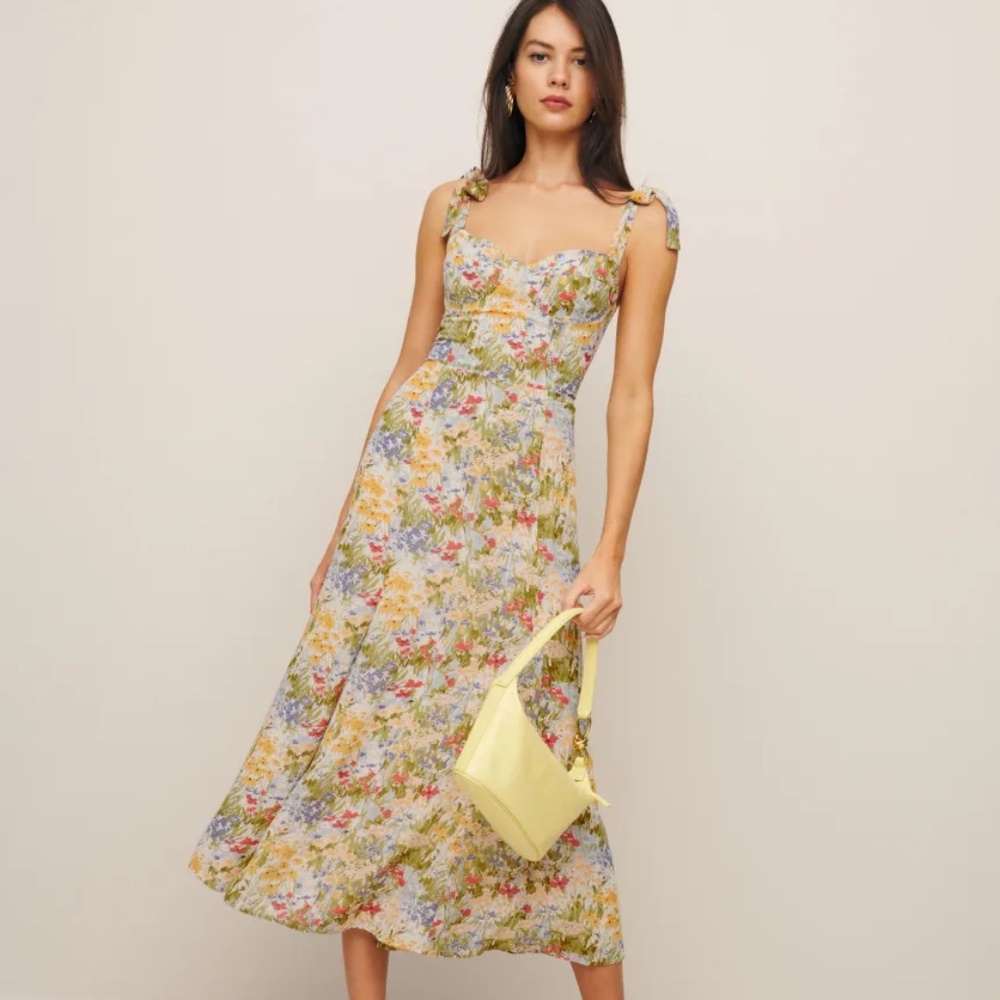 Reformation Nadira Floral Dress in Countryside